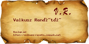 Valkusz Renátó névjegykártya